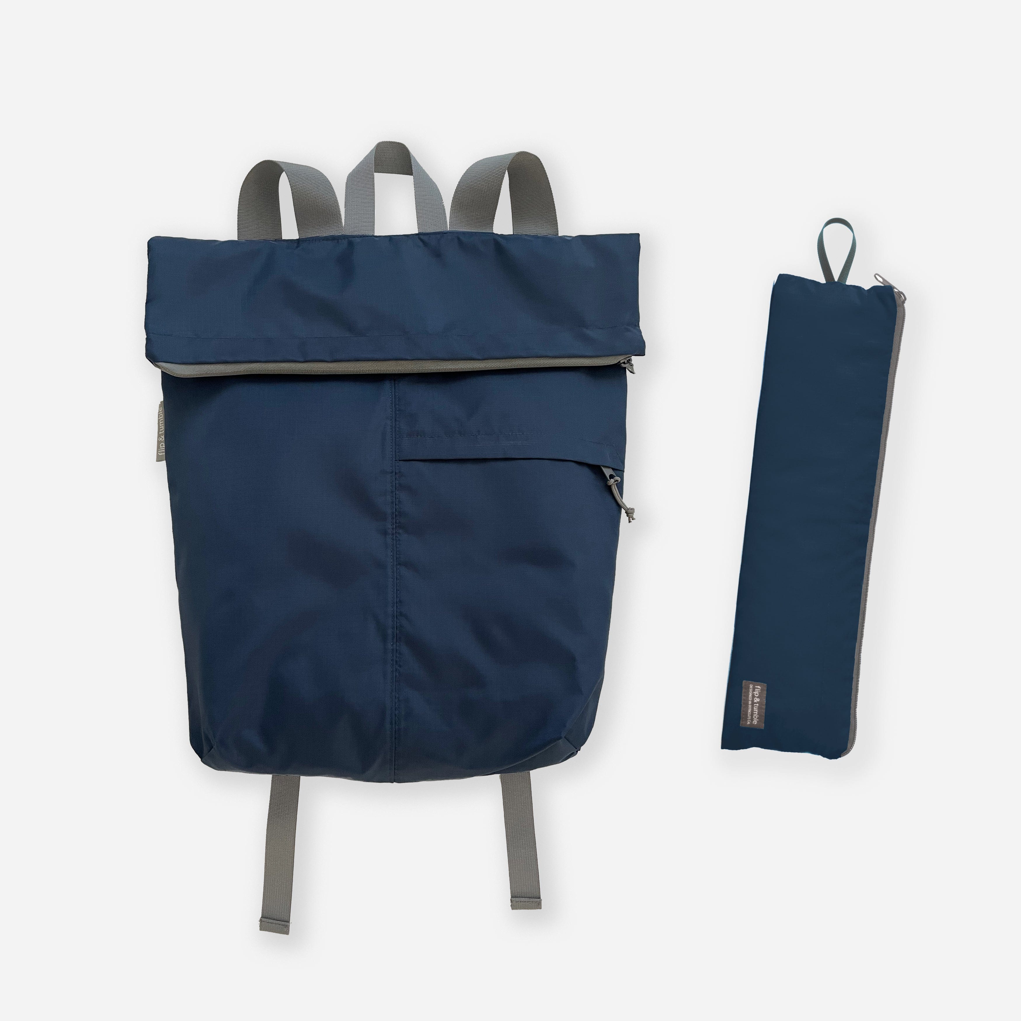 Travel blue folding outlet rucksack